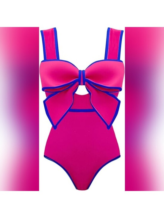 FLAXMAKER Other - NWOT FLAXMAKER One Piece Bow-tie Cutout Tummy Control Swimsuit, Large (8-10)
